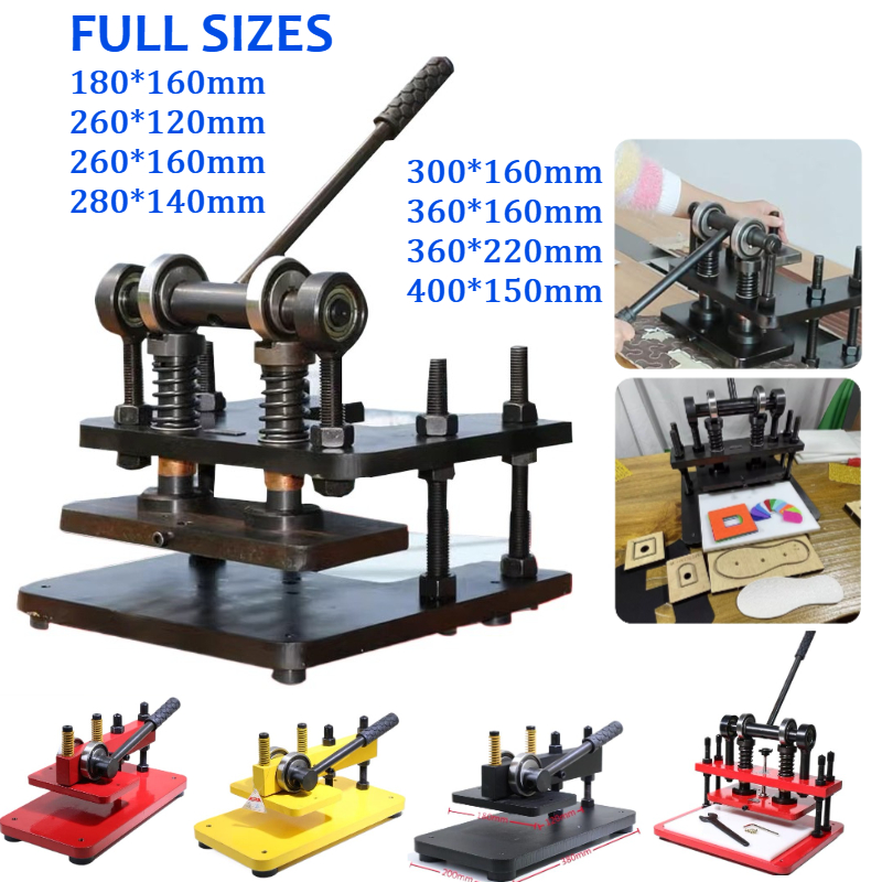 Leatherwork Machine - Volledige grootte lederen snijmachine Embossingplaat Handmatige