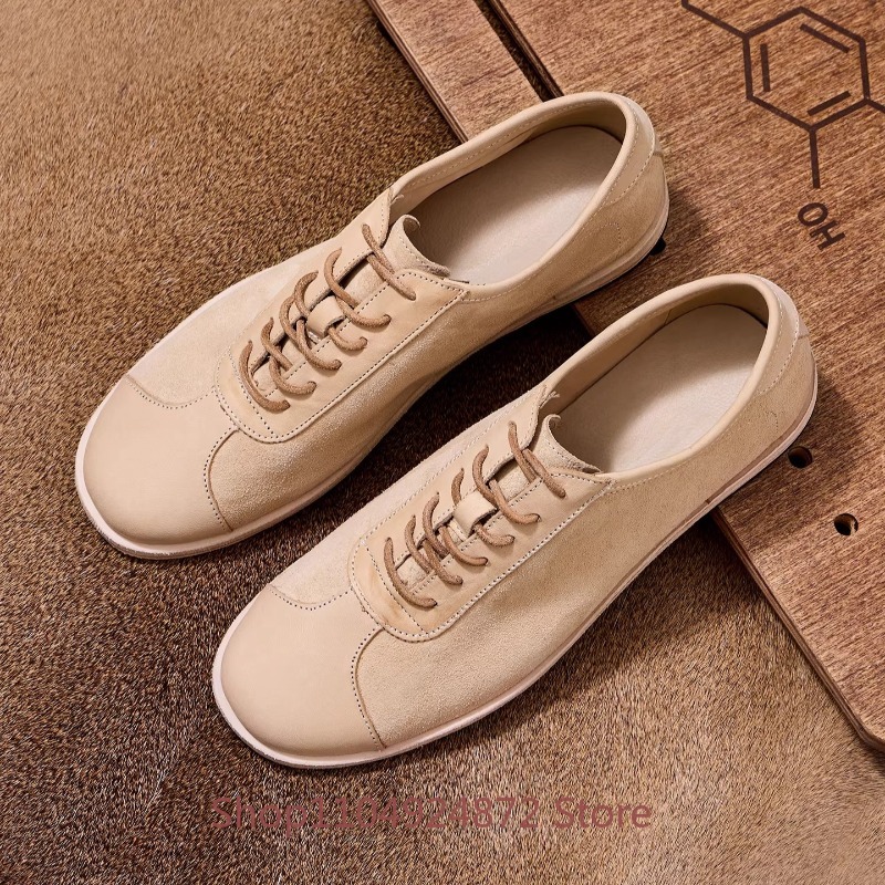 Leatherwork Designs - Designerschoenen Heren Echt leer Veterschoenen Casual