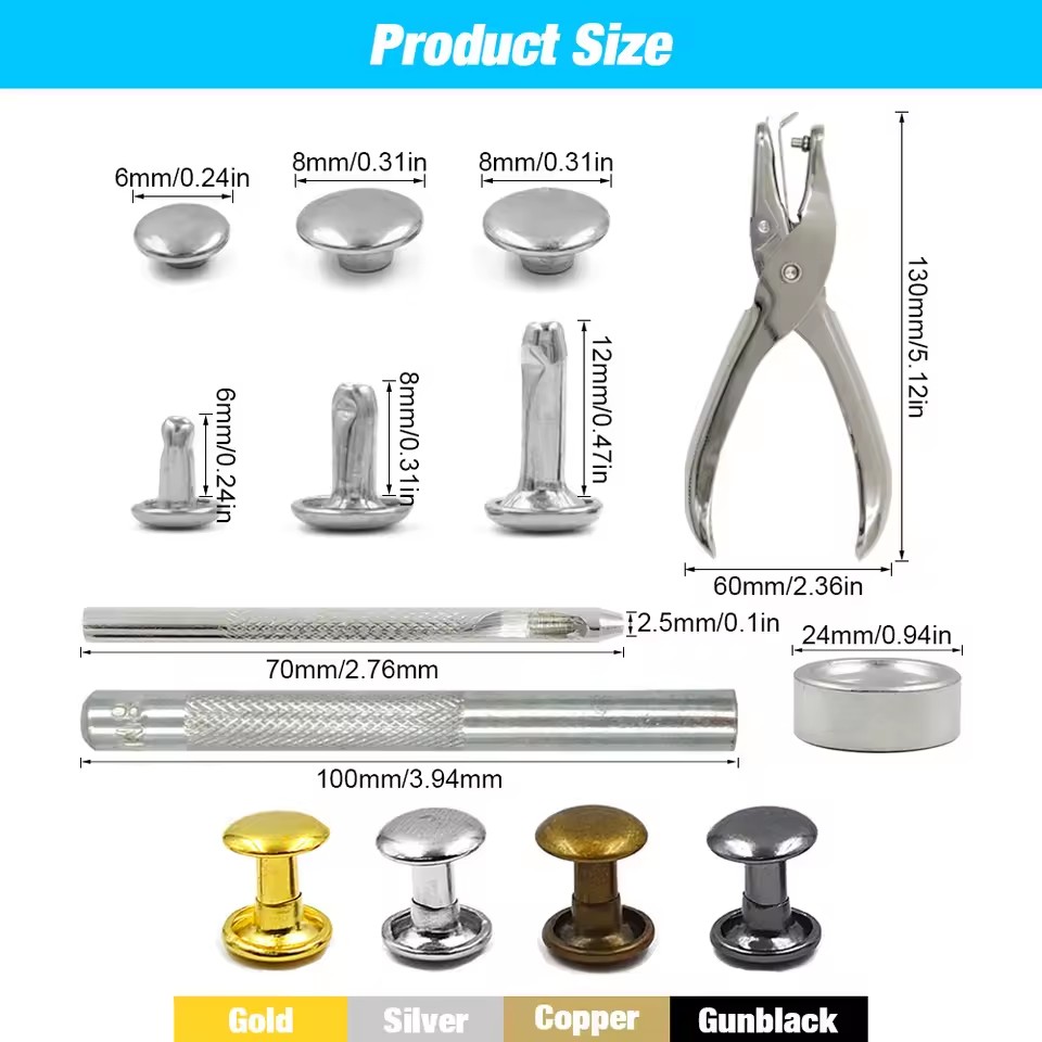Metalen dubbele dop klinknagel - Rivet Setter Tool recensie en prijs