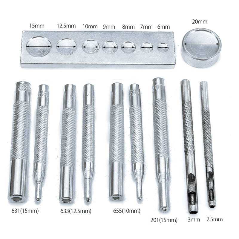 11-delige set met knoopnagels, - Rivet Setter Tool recensie en prijs