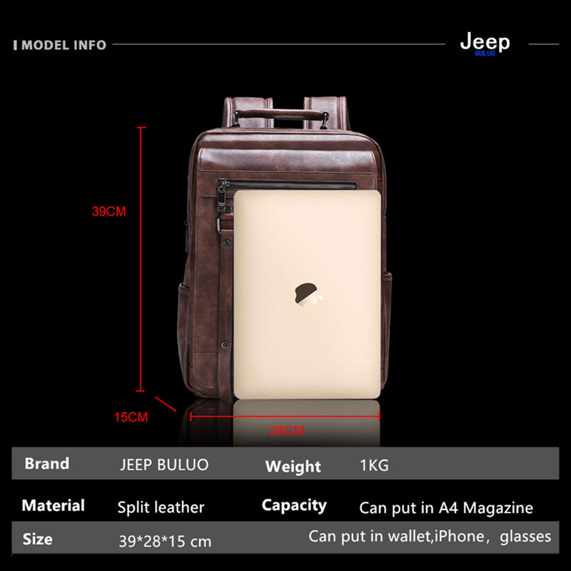Jeep Buluo leren rugzak voor h - Leather Work Rucksack Mens recensie en prijs