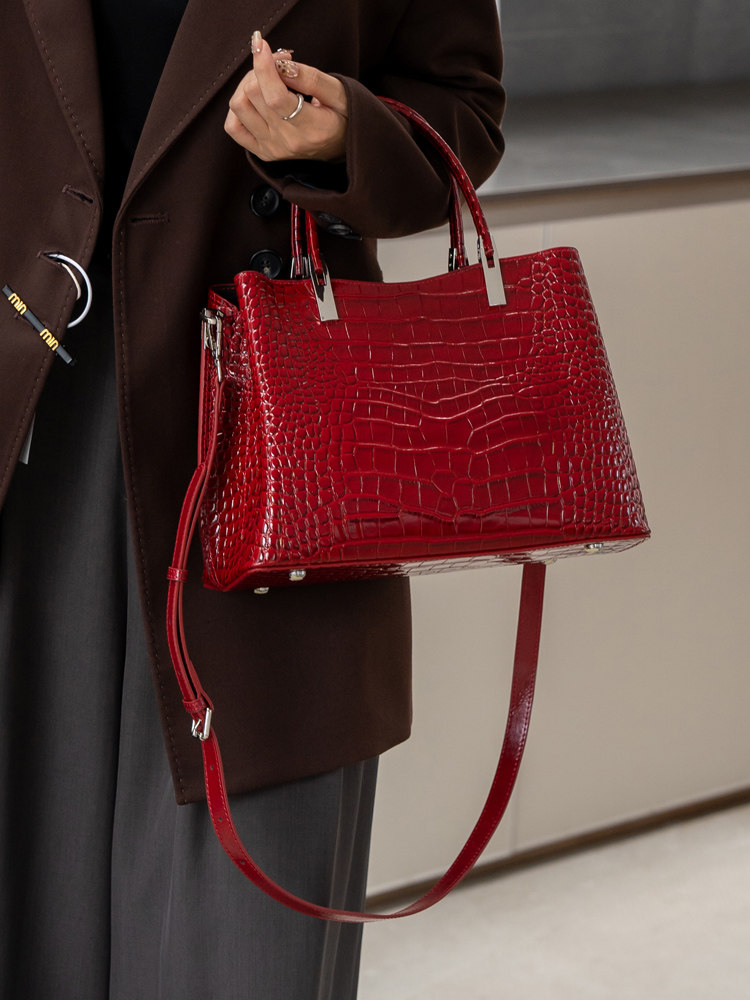 Aidrani dameshandtas met kroko - Leatherwork Designs recensie en prijs