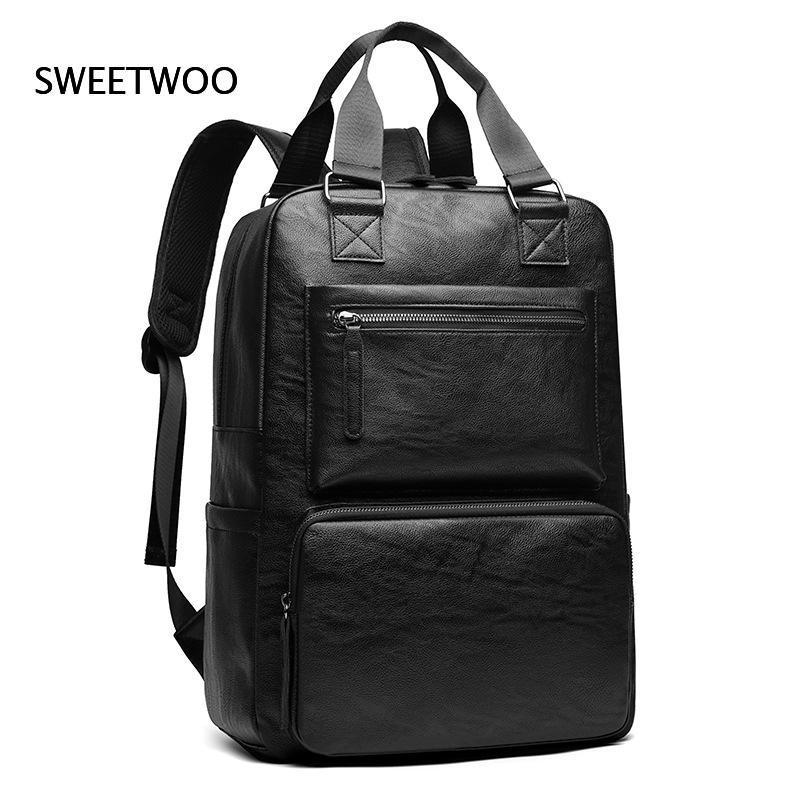 Herentas van kunstleer voor la - Leather Work Rucksack Mens recensie en prijs