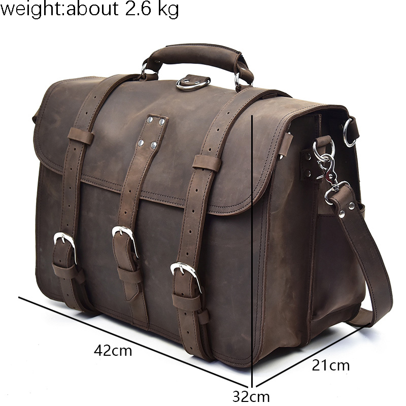 Mannen Dikke Crazy Horse Leder - Leather Work Rucksack Mens recensie en prijs